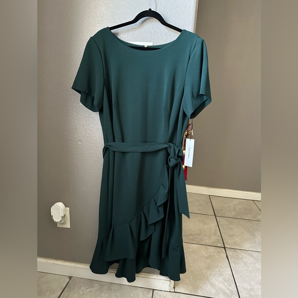 Calvin Klein Emerald Green Dress
